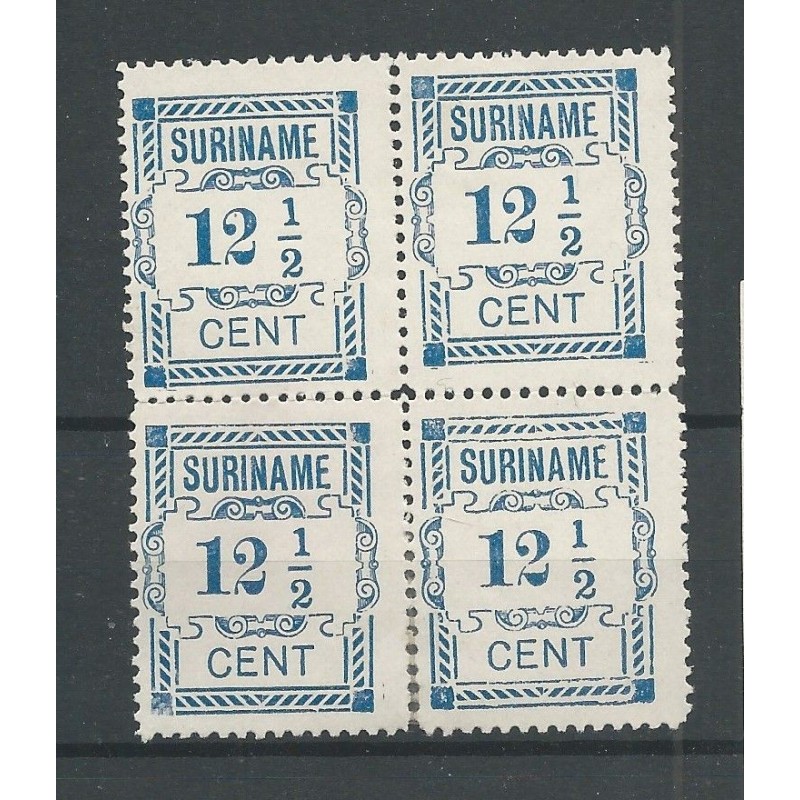 Suriname 68 Hulpuitgfite block of 4 MH/unused CV 55+ €