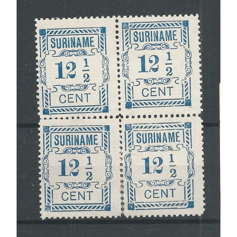 Suriname 68 Hulpuitgfite blok van 4 MH/ongebr CV 55+ €