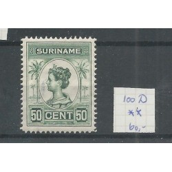 Suriname 100D Wilhelmina MNH  CV 60 €