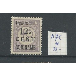Suriname 116/117 Provisional issue VARIETEITEN MH/unused  CV 280+