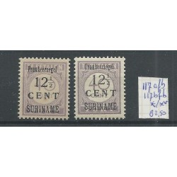 Suriname 116/117 Provisional issue VARIETEITEN MH/unused  CV 280+