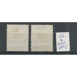 Suriname 116/117 Provisional issue VARIETEITEN MH/unused  CV 280+