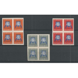 Suriname 197-199 Vrij Nederland PROEVEN in blok 4 MNH/postfris  CV 280 €