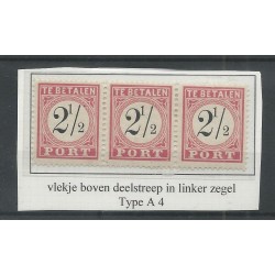Dutch East Indies P5A-IV  Postage due opdrukfout  MH/unused  CV 25 €