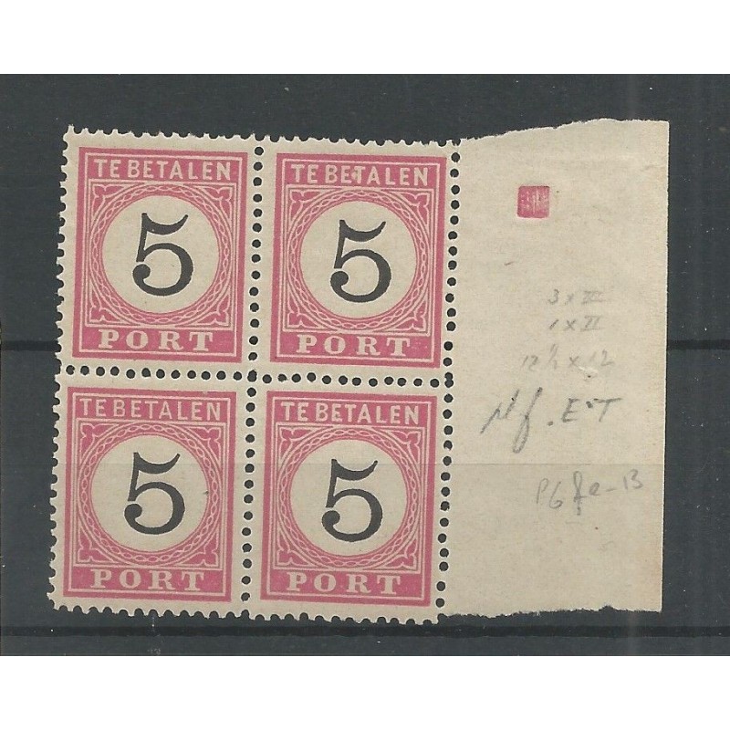 Dutch East Indies PbB-III/P6B-II/P6fe-B  Postage due  MH/unused  CV 30+ €
