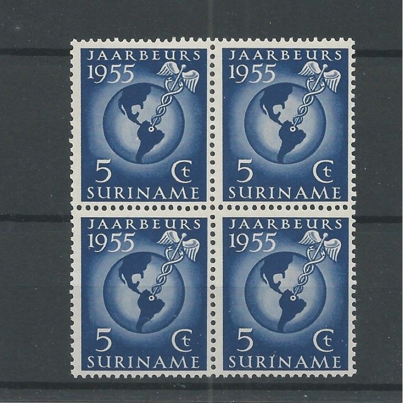 Suriname 323 Jaarbeurs block 4  MNH CV 3 €