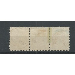 Curaçao 5D Willem III in strip of 3  VFU/used CV 300 €
