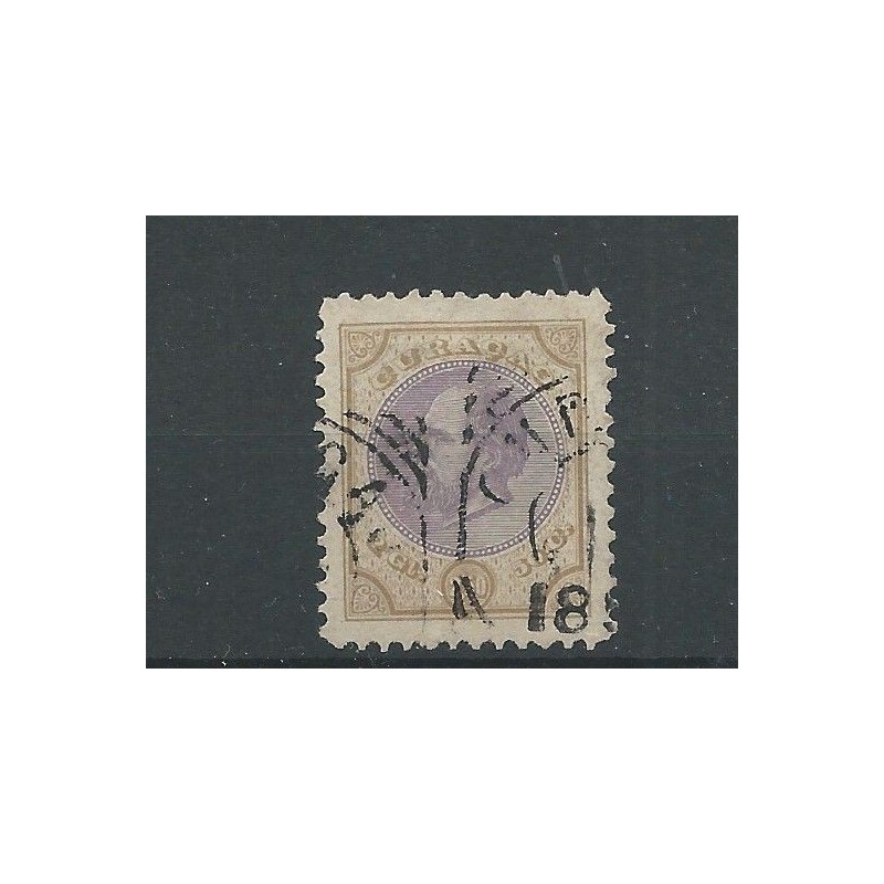 Curaçao 12aF Willem III VFU/used CV 60 €  EXTREMELY FINE !!