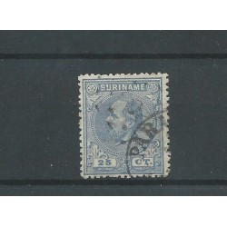 Suriname  10aA  Willem III 1873  VFU/used CV 90 €