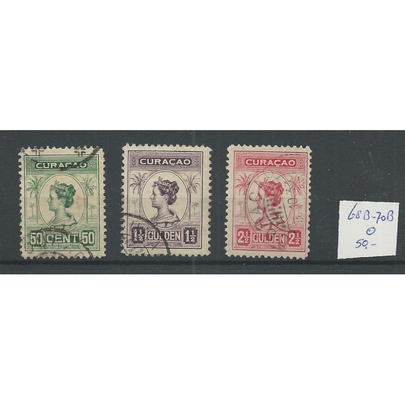 Curaçao 69B-70B  Wilhelmina  VFU/used  CV 50 €  EXTREMELY FINE !!