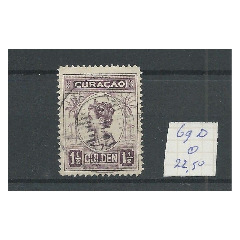 Curaçao 69D Wilhelmina  VFU/used  CV 22,50 €  EXTREMELY FINE !!