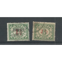 Curaçao 101-102 Provisional stamp VFU/used  CV 6,5 €  EXTREMELY FINE !!