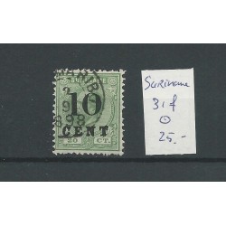 Suriname 31f   extremely fine VFU/used  CV 25 €