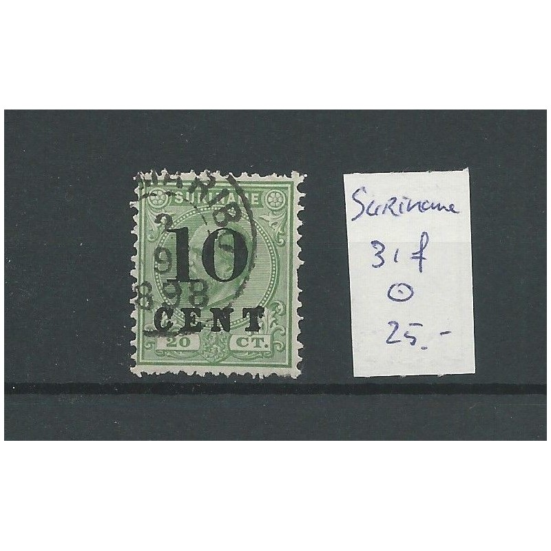 Suriname 31f   prachtig VFU/gebr  CV 25 €