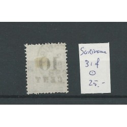Suriname 31f   extremely fine VFU/used  CV 25 €