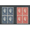 Curaçao 196-197 Wilhelmina block of 4 MNH  CV 10+ €