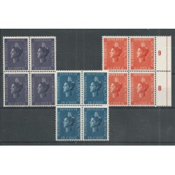 Curaçao 138-140 Wilhelmina block of 4 MNH  CV 35+ €