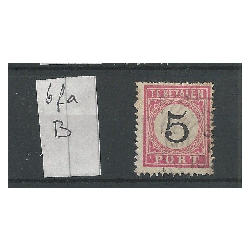 Ned. Indie P6fa-B  Punt-Port  VFU/gebr CV 23  €