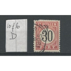 Dutch East Indies P10fb-D  Open-frame  Postage due  VFU/used CV 50  €