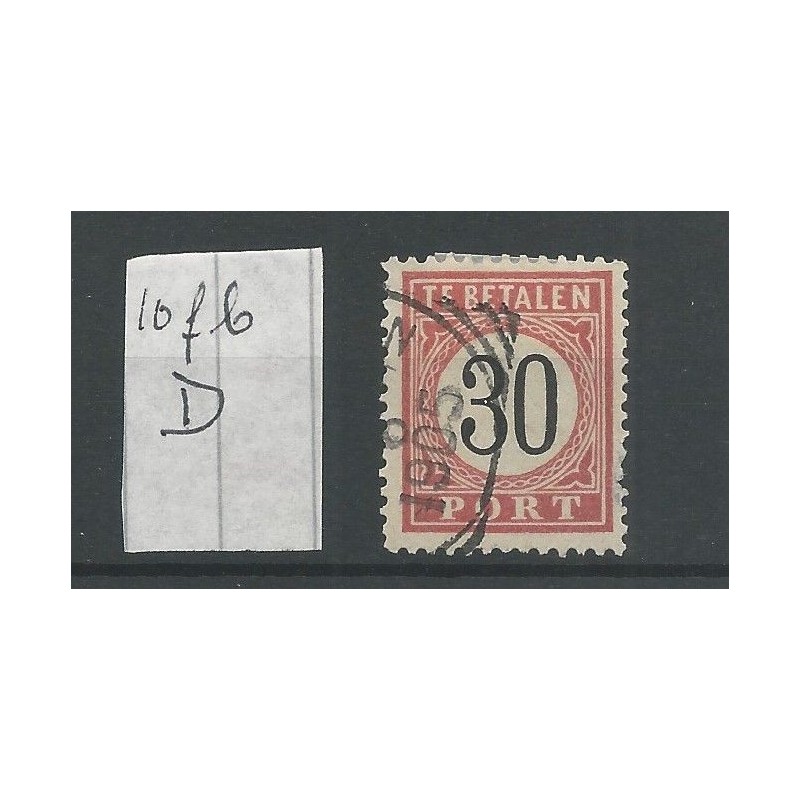 Dutch East Indies P10fb-D  Open-frame  Postage due  VFU/used CV 50  €