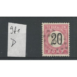 Dutch East Indies P9fe-D  "E.T"  Postage due  VFU/used CV 40 €