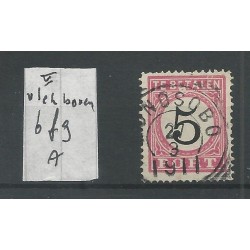 Ned. Indie P6fg-A  "vlek boven"  Port  VFU/gebr CV 35 €