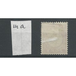 Ned. Indie P14a  "lange breuk" Port 1892   VFU/gebr CV 2,5 €