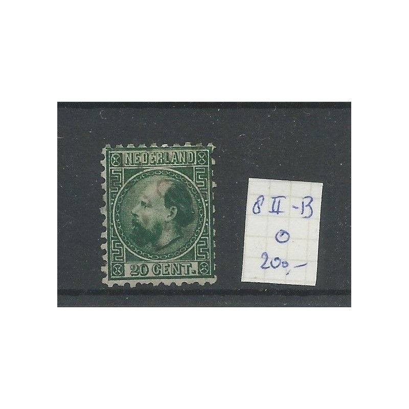 Nederland 10II-B  Willem 1867 VFU/gebr CV 200 €