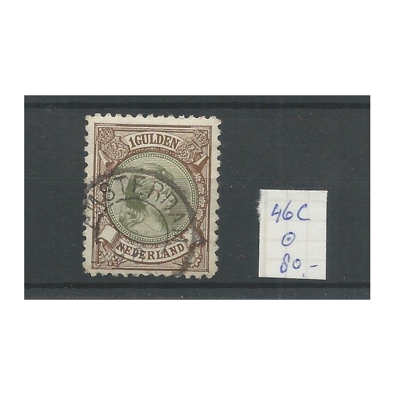 Netherlands 46C  Wilhelmina 1Gld VFU/used CV 80 €