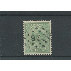 Netherlands 40 with numeral dot cancel 78 (Naarden) VFU/used  CV 108 €