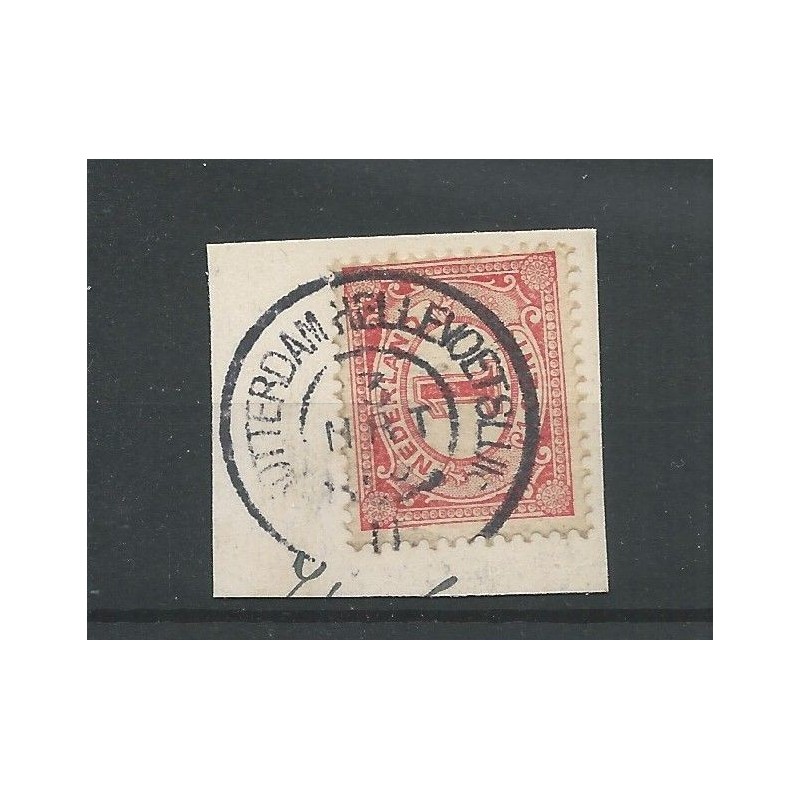 Nederland  51 met "ROTTERDAM-HELLEVOETSLUIS" grootrond  VFU/gebr  CV 10+ €