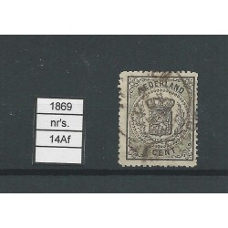 Netherlands 14P without dot in hoek  VFU/used CV 160 €