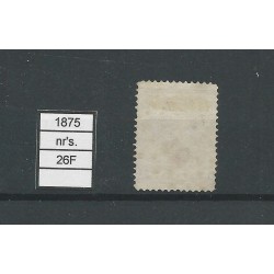 Netherlands 26F  LANGE SLAG zegel  VFU/used CV 150 €  zeldzaam !!