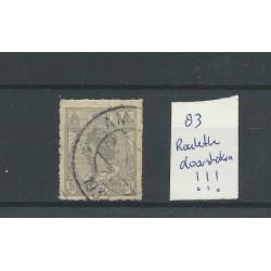 Netherlands 83  "ROULETTE-doorstoken"   VFU/used CV ?? €