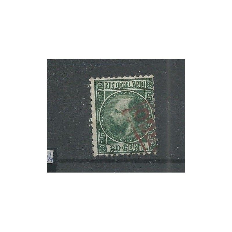 Netherlands 10 with RED  franco-kastje  VFU/used CV 40++ €