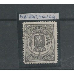 Netherlands 14A with "UTRECHT" franco-takje VFU/used CV 100+ €