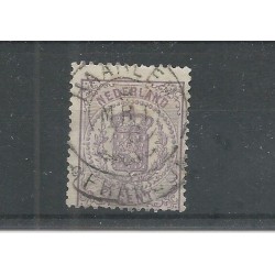 Nederland 18 met HAARLEM-1876" franco-takje VFU/gebr CV 100 €