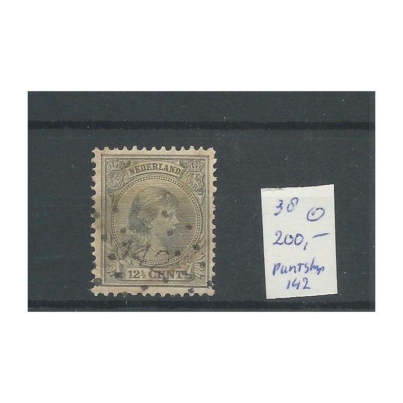 Nederland 38 met puntstempel 142 VFU/gebr CV 200 €