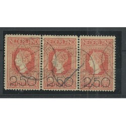 Netherlands 105  Opruimingsuitgifte  STRIP of 3 VFU/used  CV 375 € EXTREMELY FINE !!