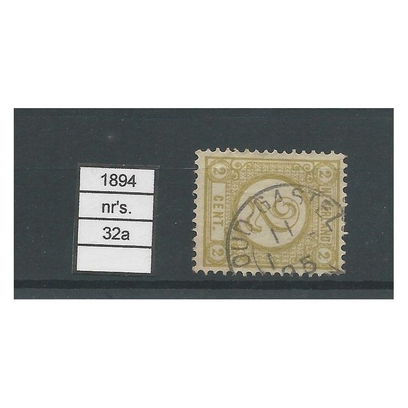 Netherlands 32a  "OUD-GASTEL 1895"   VFU/used  CV  14 €