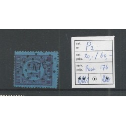 Netherlands P2A with numeral dot cancel 176  VFU/used CV 80 € EXTREMELY FINE !!
