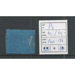 Netherlands P2A with numeral dot cancel 176  VFU/used CV 80 € EXTREMELY FINE !!