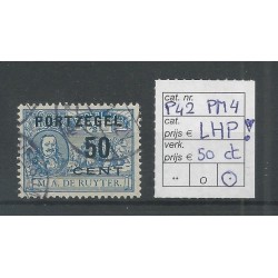 Netherlands P42  PM4 plate flaw  VFU/used CV ?? € Extremely fine !!