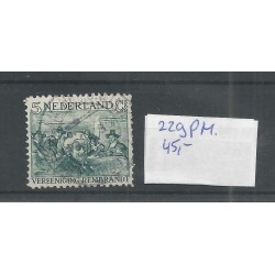Netherlands 229PM  plate flaw  VFU/used CV 45 € Extremely fine !!