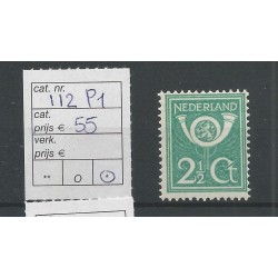Netherlands  112P1  plate flaw  MH/unused CV 55 € Extremely fine !!