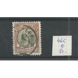 Netherlands 46C  Wilhelmina  1Gld VFU/used  CV 80 €