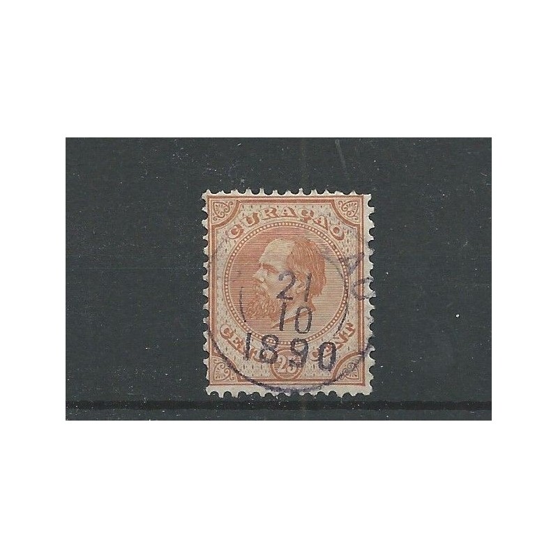 Curacao 7D  Willem III  VFU/gebr CV 12,5 €