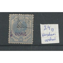 Curaçao 24 Provisional stamp  shifted overprint VFU/used CV 15++ €