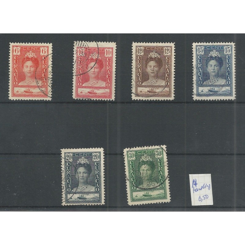 Curacao 89A-99A Wilhelmina VFU/gebr CV 7 €