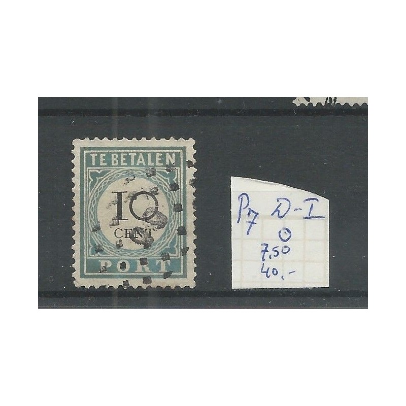 Netherlands  P7D-I Postage due with numeral dot cancel 65 VFU/used CV 47,5 € EXTREMELY FINE !!